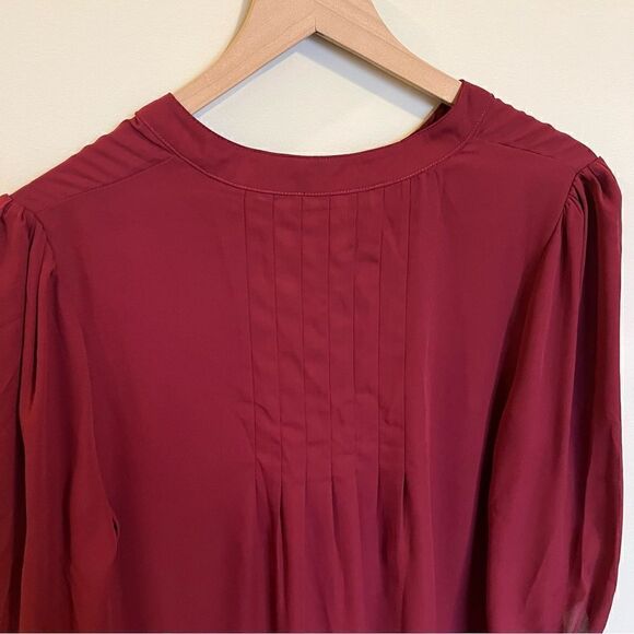 Everly Merlot button front blouse - Picture 5 of 10